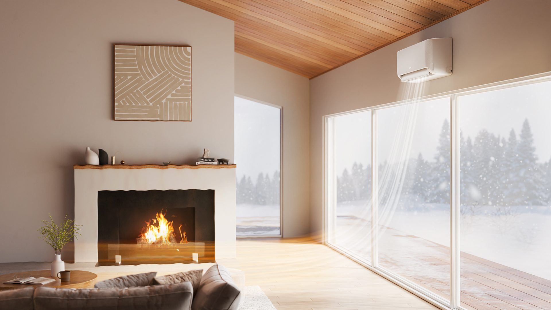 Midea Raynor Nordic soojas kodus — lumine mets akna taga
